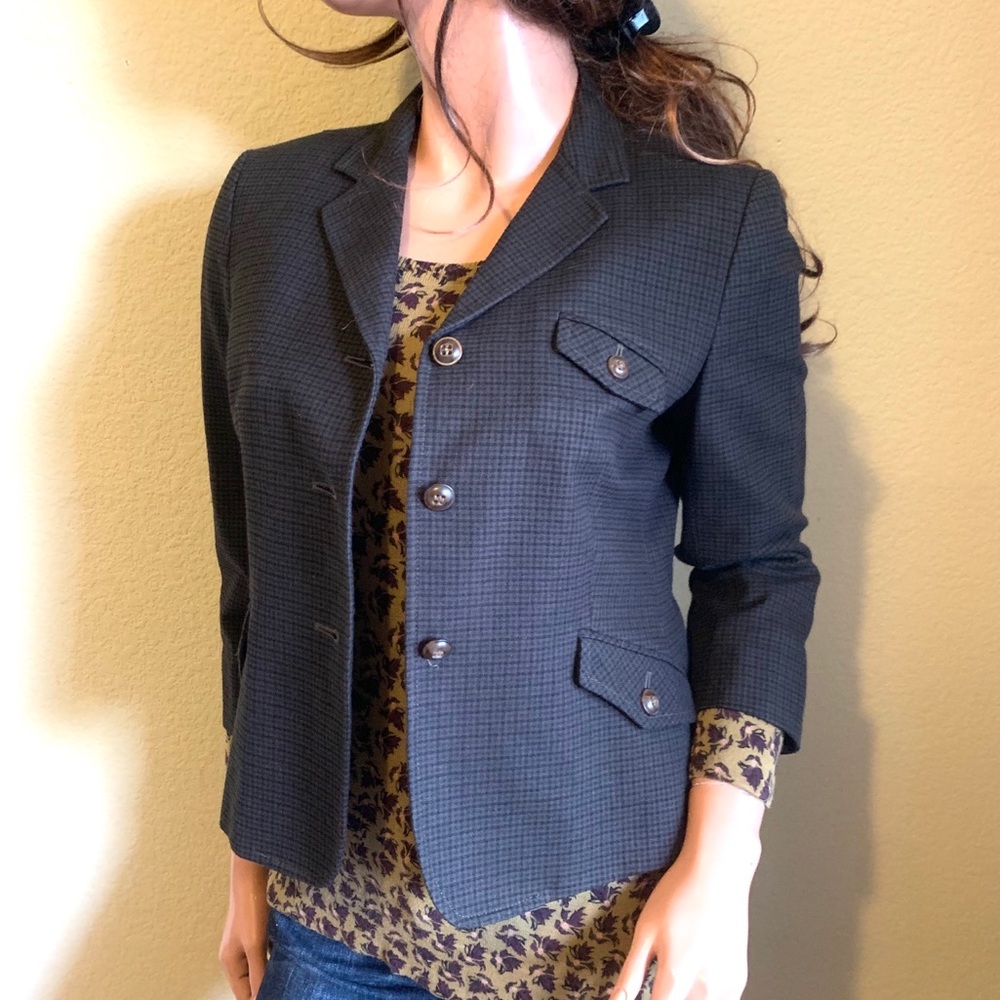 FOSSIL Check Plaid Casual Blazer - Picture 2 of 8